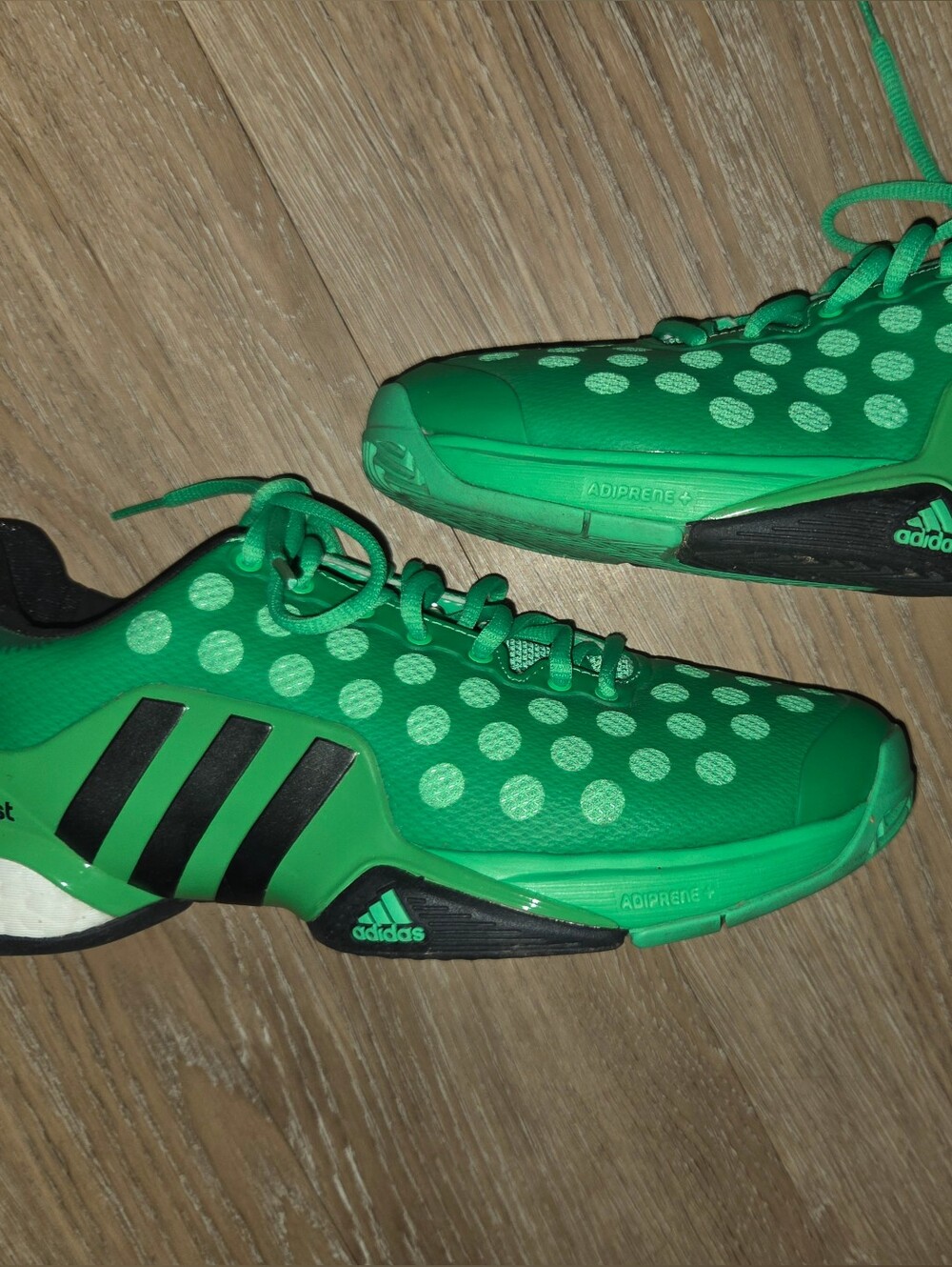 RARE GREEN ADIDAS BARRICADE BOOST 2015 MENS SZ 10.5 SPECIAL EDITION